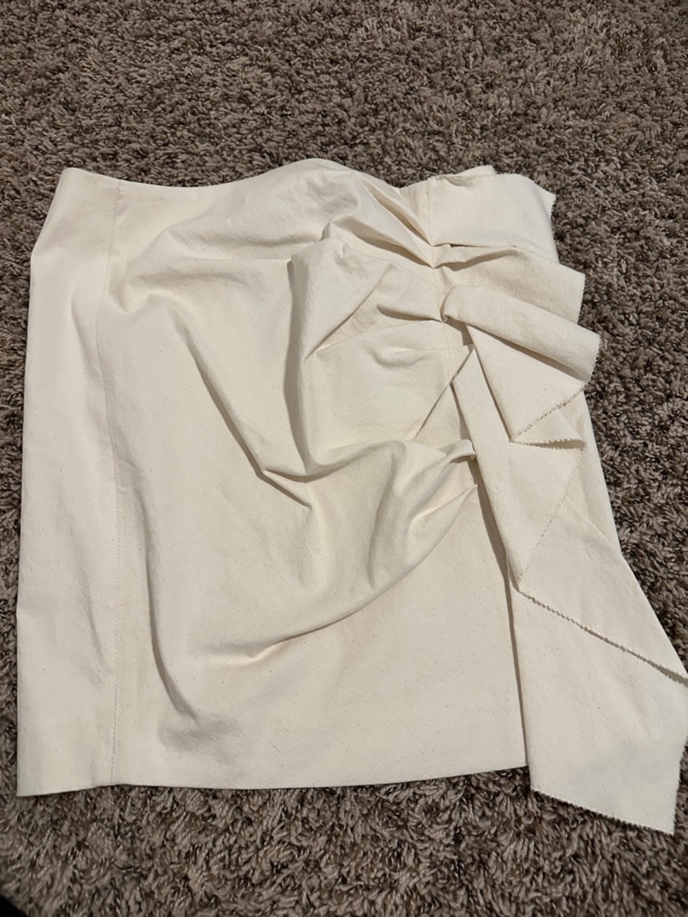 Isabel Marant Cream Mini Skirt with Side Bow Detail